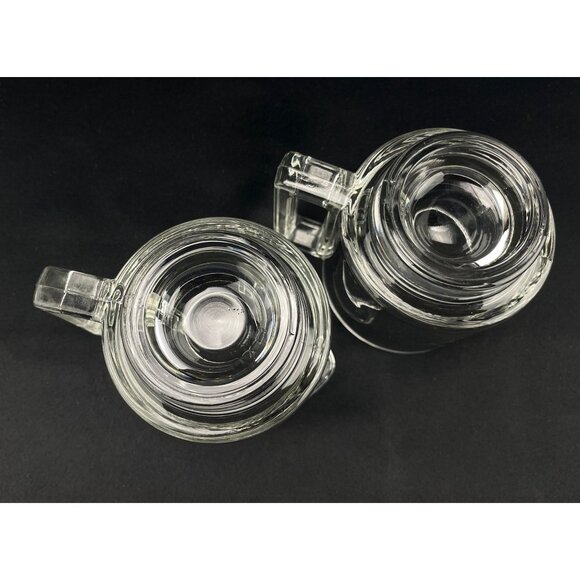 Vintage Fidenza Italy glass creamer, clear glass Joe Colombo, Mid Century 1960s - Picture 8 of 9